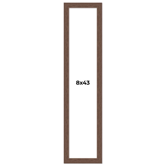 8x43 Frame Brown Distressed Barnwood Picture Frame | Rustic Farmhouse Photo Frame Includes UV