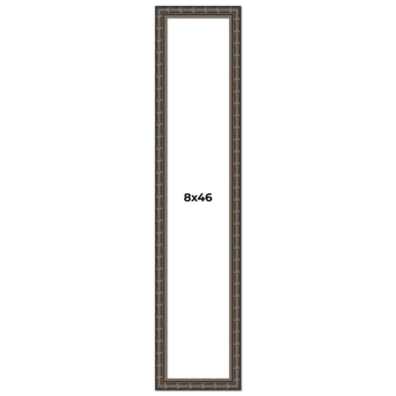 8x46 Frame Black Bamboo Solid Wood Picture Frame Width 1.5 Inches | Interior Frame Depth 0.5 Inches
