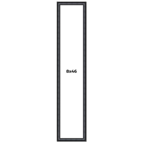 8x46 Frame Black Real Wood Picture Frame Width 1.25 inches | Interior Frame Depth 0.5 inches |