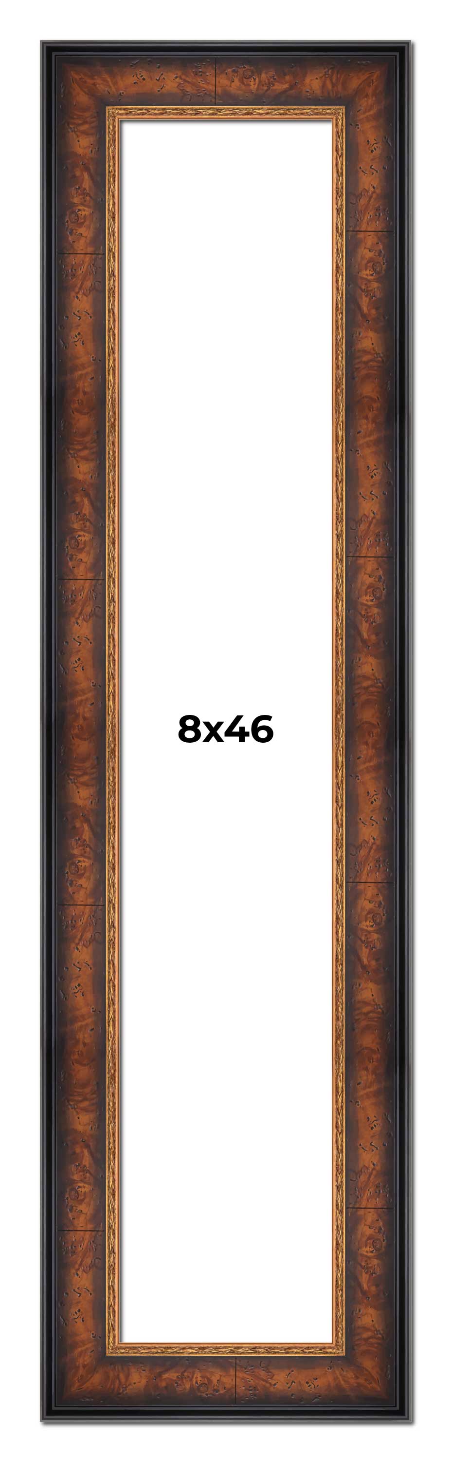 8x46 Frame Brown Walnut Gold Ornate Trim Solid Wood Plein Air Picture ...