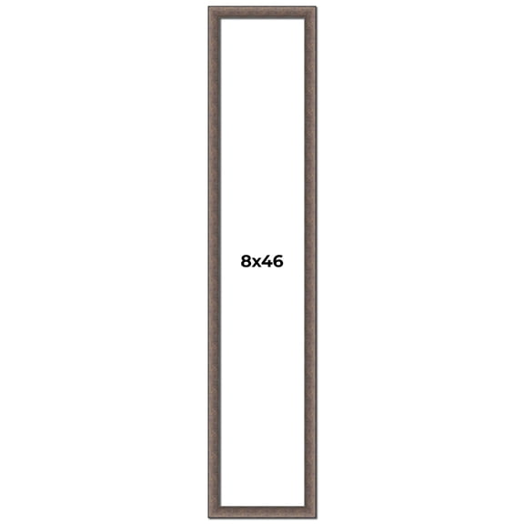 8x46 Frame Silver Real Wood Picture Frame Width 1.25 Inches | Interior Frame Depth 0.5 Inches |