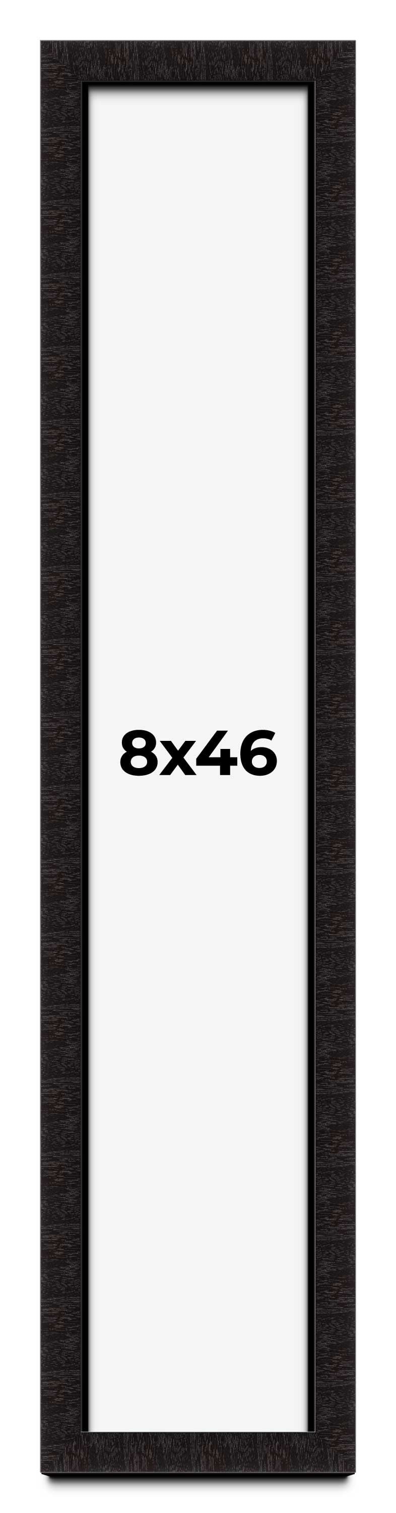 8x46 Shadow Box Black Solid Wood Display Picture Frame | 1 Inch Rabbet ...