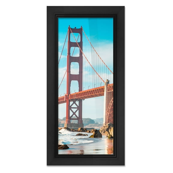 8x48 Frame Black Picture Frame - Complete Modern Photo Frame Includes UV Acrylic Shatter Guard Front, Acid Free