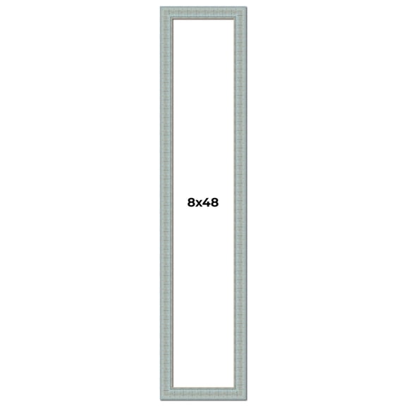 8x48 Frame Blue Teal Distressed Solid Wood Picture Frame | 1.625 Inch Moulding Width | Sonoma Blue