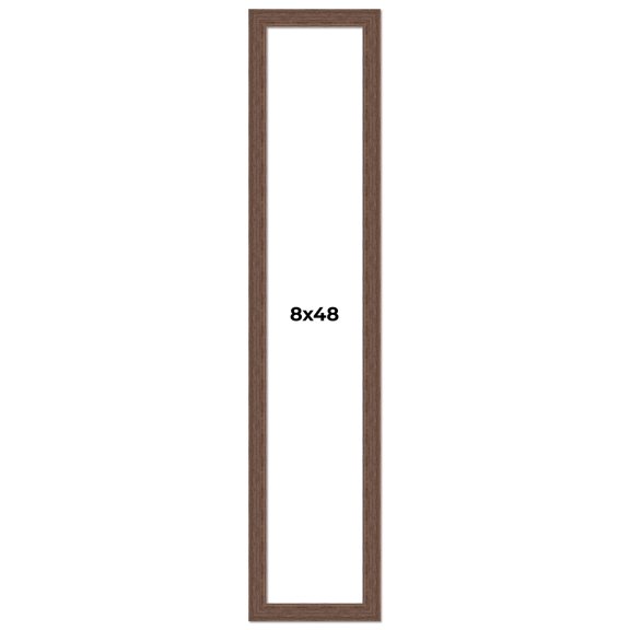8x48 Frame Brown Distressed Barnwood Picture Frame | Rustic Farmhouse Photo Frame Includes UV