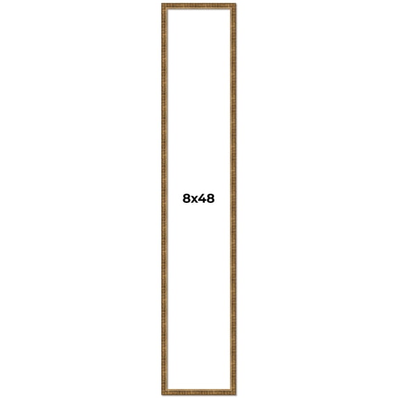 8x48 Frame Gold Kingsley Distressed Solid Wood Picture Frame Width 0.75 Inches | Interior Frame
