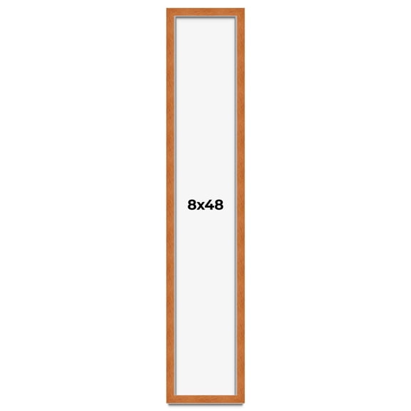 8x48 Frame Honey Pecan Brown Picture Frame - Modern Photo Frame Includes UV Acrylic Shatter Guard