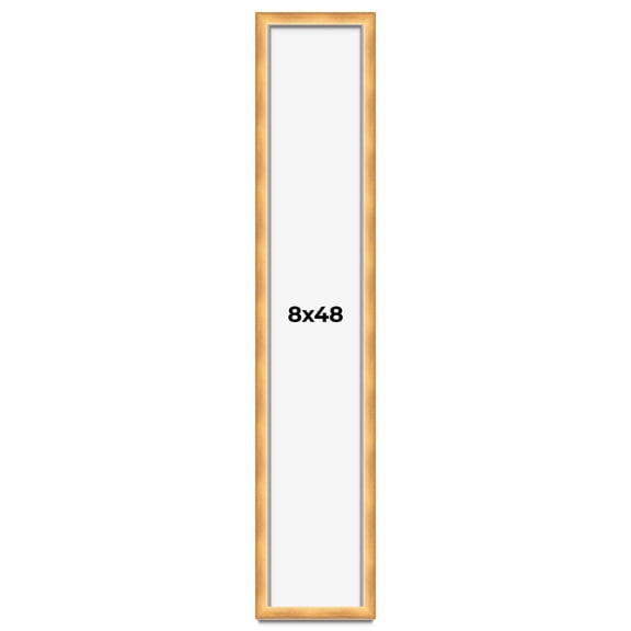 8x48 Shadow Box Bronze Cross-Brushed Display Frame | 1.625 Inches Deep Solid Wood | UV Resistant