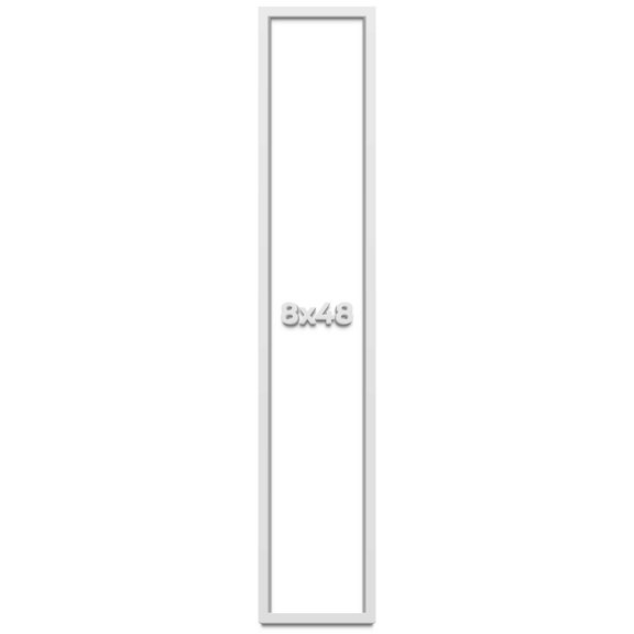 8x48 Shadow Box Frame White | 2 Inches Deep Real Wood Contemporary Shadowbox Display Frame | UV