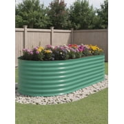 8x4x2 ft Galvanized Raised Garden Bed - 24  Tall Metal Planter Box for Vegetables, Flowers, Herbs, Rust-Resistant Outdoor Garden Box, Easy Assembly Raised Beds for Gardening, Green