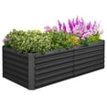 8x4x2 ft Raised Garden Bed, Large Metal Planter Raised Beds, Planters