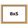 thumbnail image 1 of 8x5 Frame Beaded Gold Solid Wood Picture Frame | 0.75 Inches Moulding Width | Liscio Oro, 1 of 8
