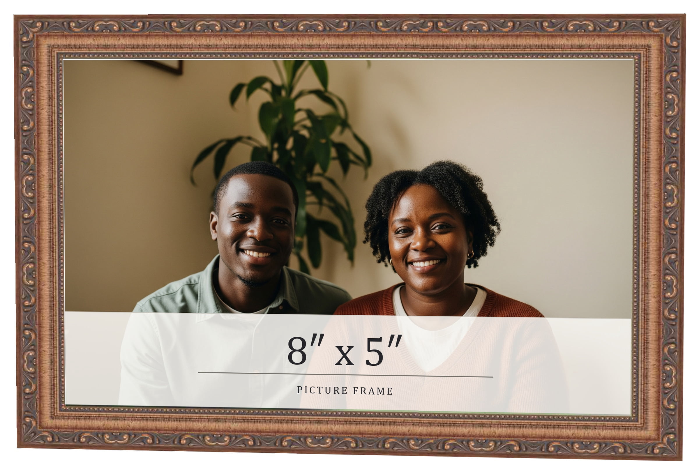フォトフレーム Social Photo Frame 8x5 Frame Gold Solid Wood Picture Frame Width 1.25 Inches