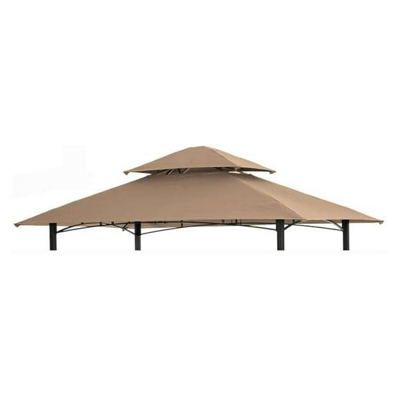 8x5 Ft Grill Gazebo Replacement Canopy Top Cover - Double Tiered BBQ Shade Cover, UV Protection, Water Repellent Polyester Canopy for Outdoor Grill