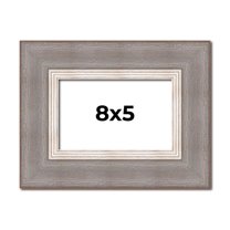 8x5 IN Frame Grey Real Wood Picture Frame Width 2.75 Inches | Interior Frame Depth 0.5 Inches |