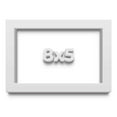 thumbnail image 1 of 8x5 IN Shadow Box Frame White | 1 Inches Deep Real Wood Contemporary Shadowbox Display Frame | UV, 1 of 7