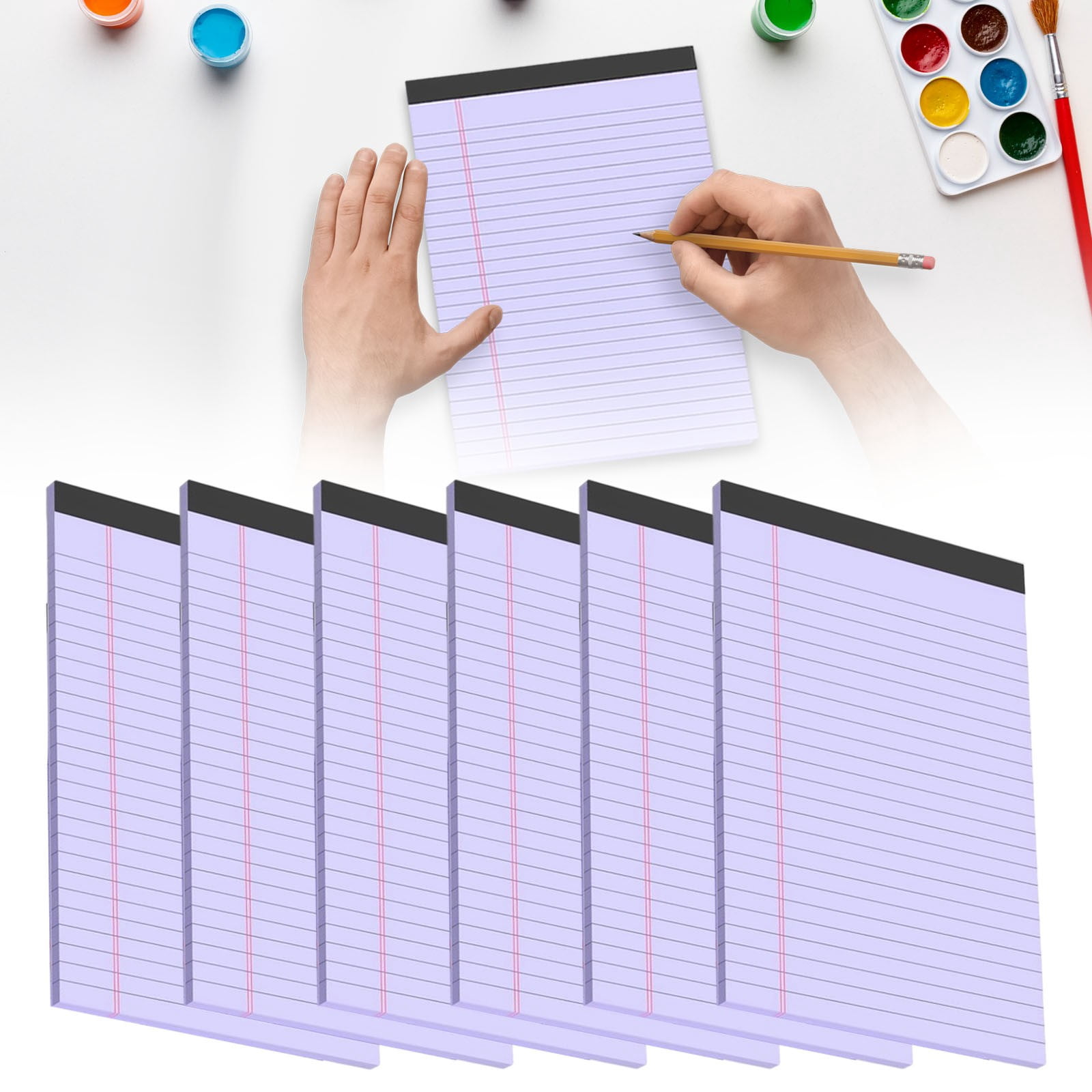 8x5 Inch College Ruled Colored Notepad Perforated Lined Paper For To Do List
