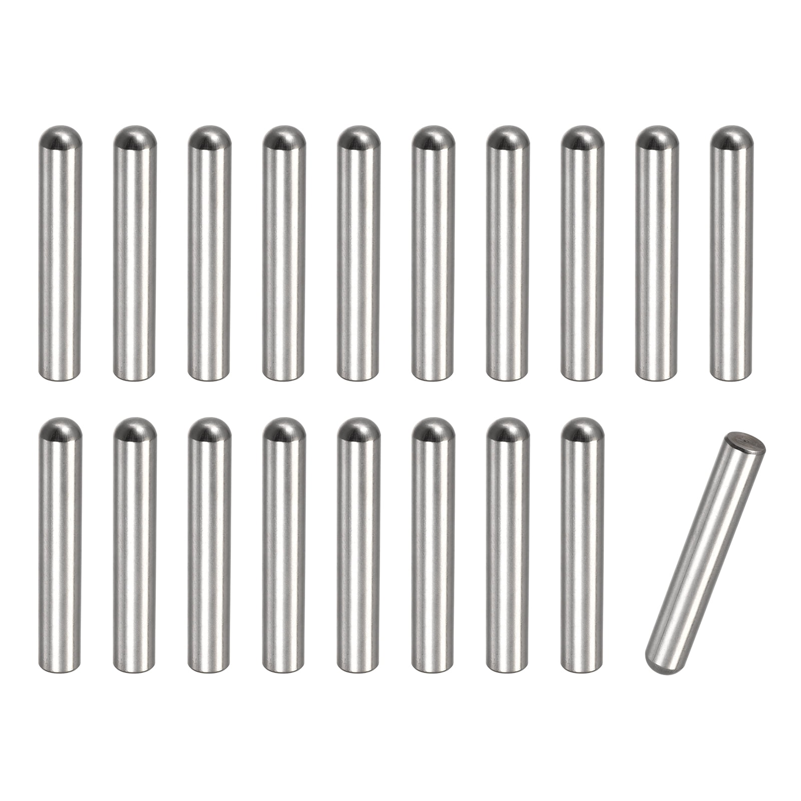 8x55mm Dowel Pins, 20pcs 304 Stainless Steel Round Head Flat Chamfered End Dowel Pin Bunk Bed Pins Shelf Pegs Support Shelves Fasten Elements