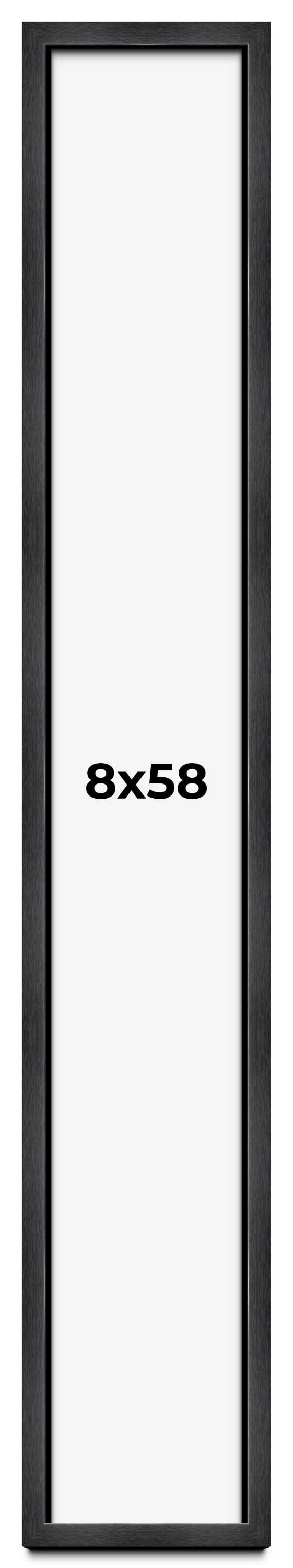 8x58 Frame Black Charcoal Grey Wood Textured Picture Frame | 0.75 Inch ...