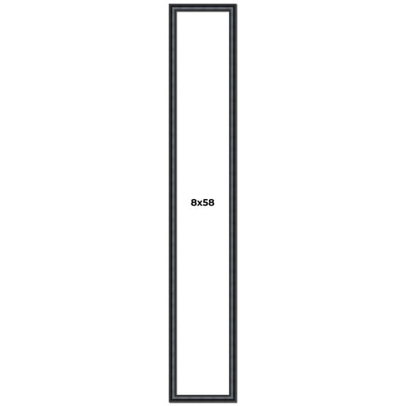 8x58 Frame Black Real Wood Picture Frame Width 1.25 inches | Interior Frame Depth 0.5 inches |