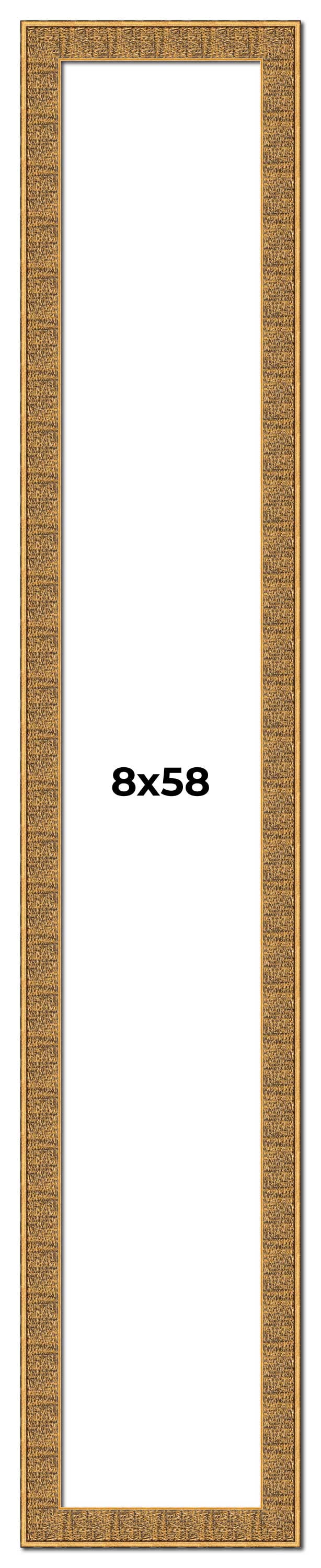 8x58 Frame Black and Gold Distressed Solid Wood Sonoma Picture Frame ...