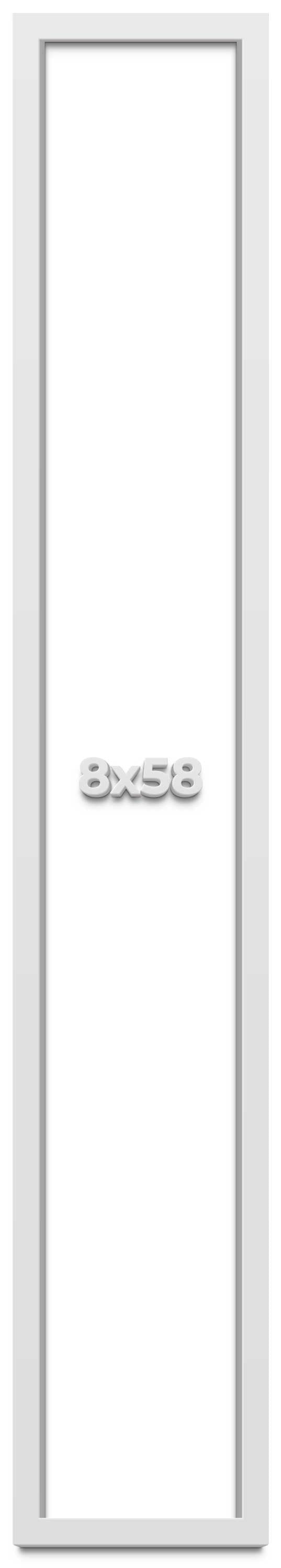 8x58 Shadow Box High Gloss White Display Frame | 1.625 Inches Deep | 1 ...