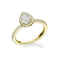 thumbnail image 1 of 8x5MM G-H VS Moissanite Ring With Diamonds (0.85 ct Moissanite Weight, 1.36 ctw dew) Pear Cut 14K Gold, 1 of 3