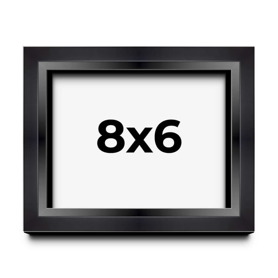 8x6 Black Shadowbox Frame - Interior Size 8x6 by 1.5 Inches - Made to Display Items Up To 1.5 Inches Deep