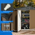 8x6 FT Outdoor Storage Shed with Lockable Doors & Air Vent, Large Metal