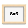 thumbnail image 1 of 8x6 Frame Beige Real Wood Picture Frame Width 0.75 inches | Interior Frame Depth 0.5 inches |, 1 of 8