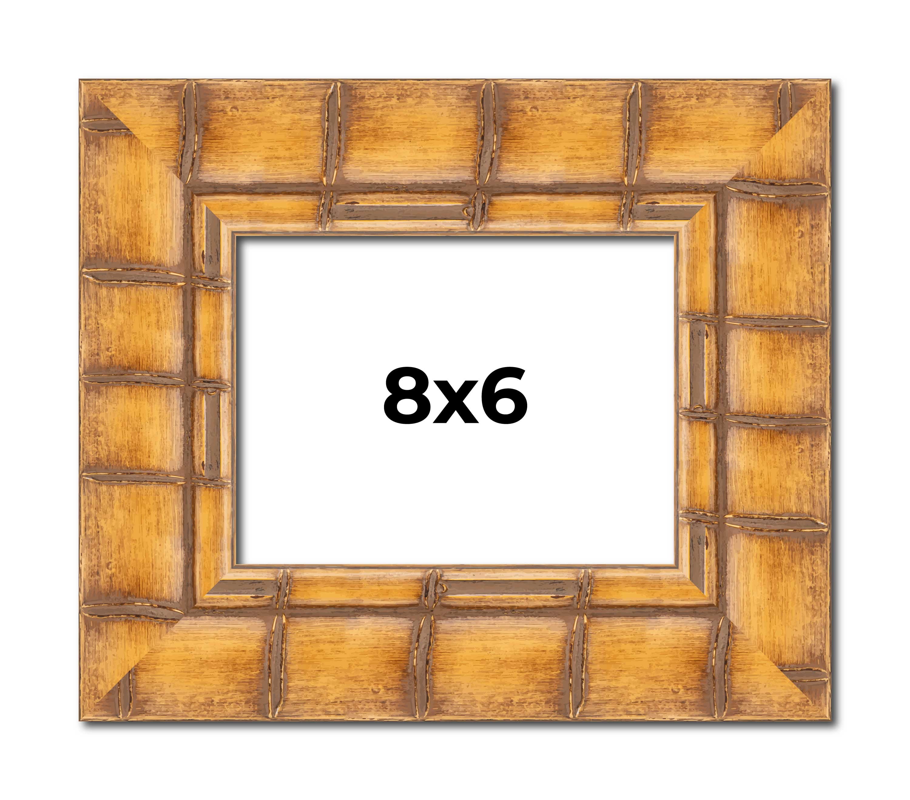 8x6 Frame Beige Real Wood Picture Frame Width 3 inches | Interior Frame ...