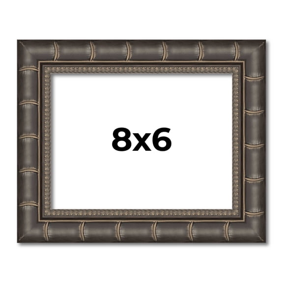 8x6 Frame Black Bamboo Solid Wood Picture Frame Width 1.5 Inches | Interior Frame Depth 0.5 Inches