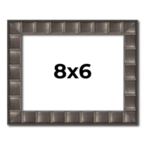 8x6 Frame Black Brown Chestnut Mosaic Solid Wood Picture Frame | 1.125 Inch Moulding Width |