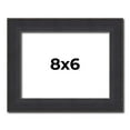 thumbnail image 1 of 8x6 Frame Black Real Wood Picture Frame Width 1.25 Inches | Interior Frame Depth 0.5 Inches |, 1 of 8