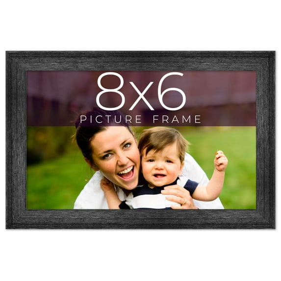 8x6 Frame Black Real Wood Picture Frame Width 1.5 inches | Interior Frame Depth 0.5 inches | Barn