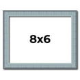 thumbnail image 1 of 8x6 Frame Blue Scuffed Farm Board Solid Wood Picture Frame Width 0.75 Inches | Interior Depth 0.5, 1 of 8