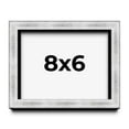 thumbnail image 1 of 8x6 Frame Brushed Silver Solid Wood Picture Frame | 0.75 Inch Moulding Width | Rabbet Depth 0.75, 1 of 5