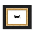 thumbnail image 1 of 8x6 Frame Gold Real Wood Picture Frame Width 2.25 Inches | Interior Frame Depth 0.5 Inches |, 1 of 8