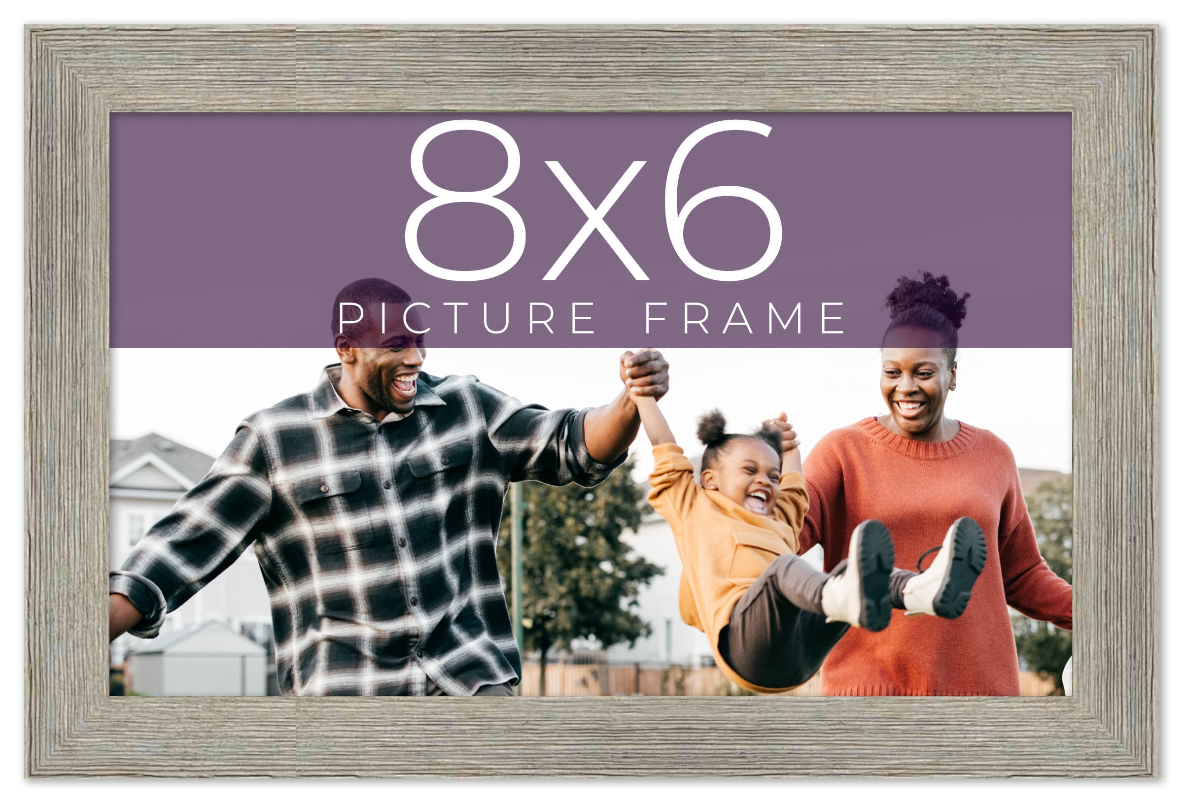 8x6 Frame Grey Real Wood Picture Frame Width 1.5 Inches | Interior ...