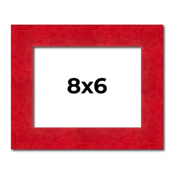 8x6 Frame Red Burl Solid Wood Picture Frame Width 1.75 Inches | Interior Frame Depth 0.5 Inches |