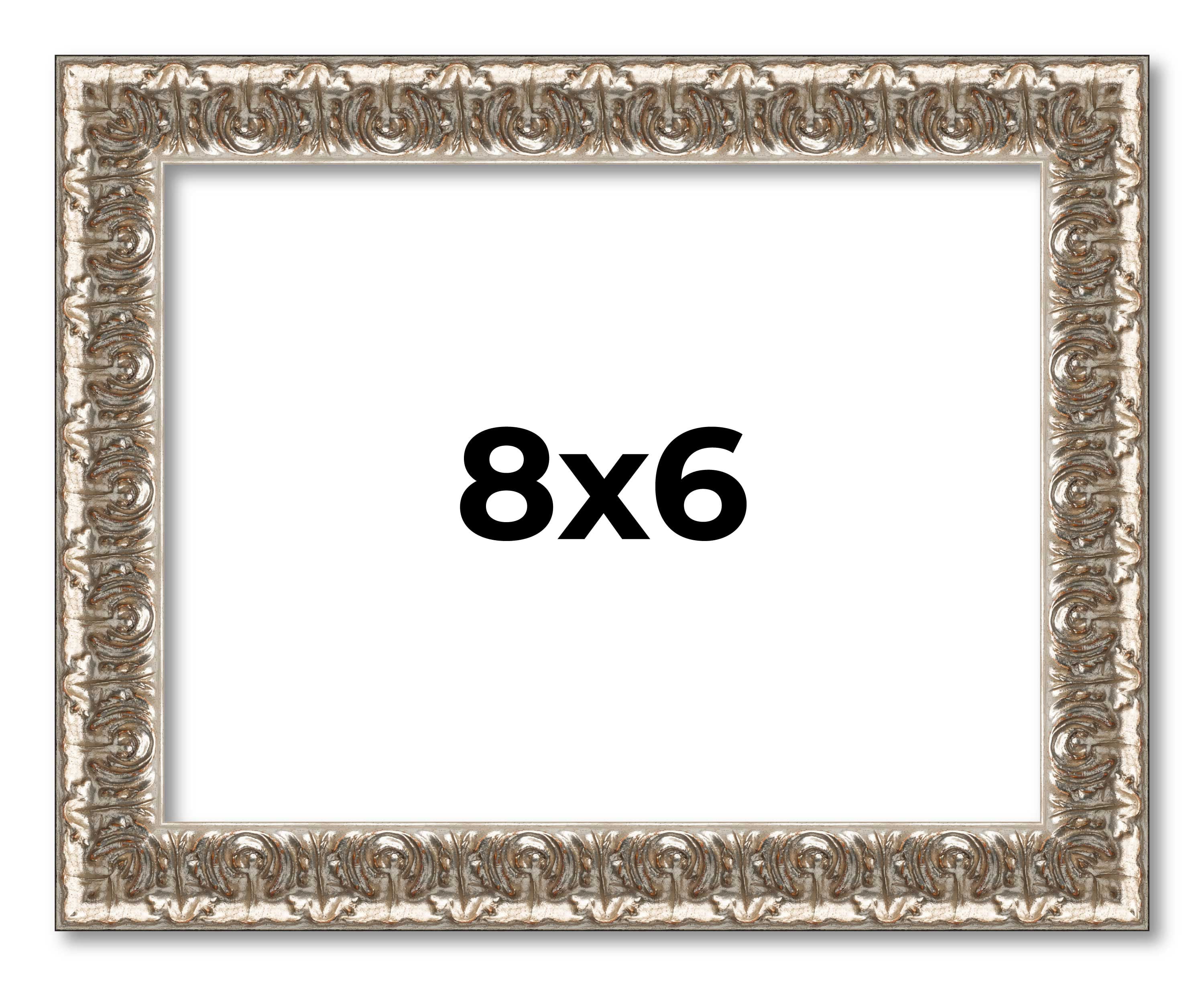 Walmart 8x6 Silver Real Wood Photo Frame, Width 1 inches, Depth 0.5 ...