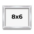 thumbnail image 1 of 8x6 Frame Silver Whitewashed Wood Grain Solid Wood Shadow Box | 0.75 Inch Moulding Width | 0.75, 1 of 8