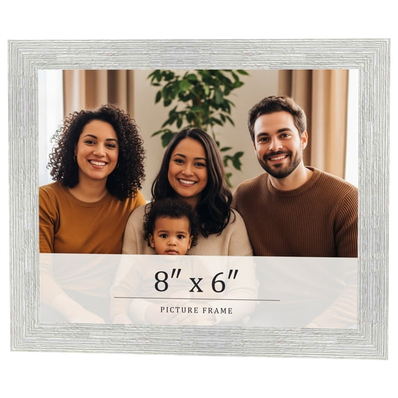 8x6 Frame White Real Wood Picture Frame Width 1.5 inches | Interior Frame Depth 0.5 inches | Barn