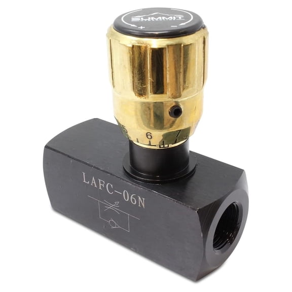 Hydraulic In-Line Adjustable Variable Flow Control w/Free Reverse Flow, 3/8" NPT