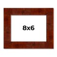 thumbnail image 1 of 8x6 Walnut Brown Veneer Real Wood Picture Frame Width 1.75 inches | Interior Frame Depth 0.5 inches, 1 of 8