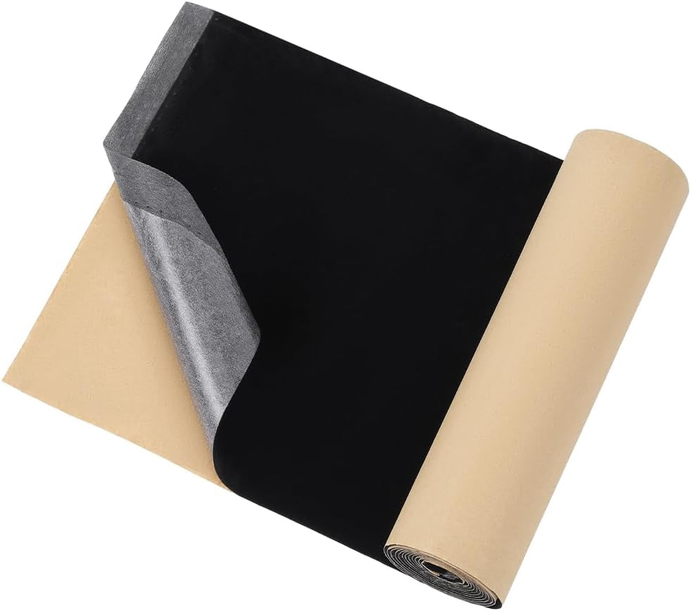 8x60.6 Inch Black Velvet Self Adhesive Material Soft Repair Patch Flock Backing Paper Liner Felt Sticky Solid Color Wallpaper Fabric for Jewelry Display Box Drawer Liners Craft Furniture for DIY