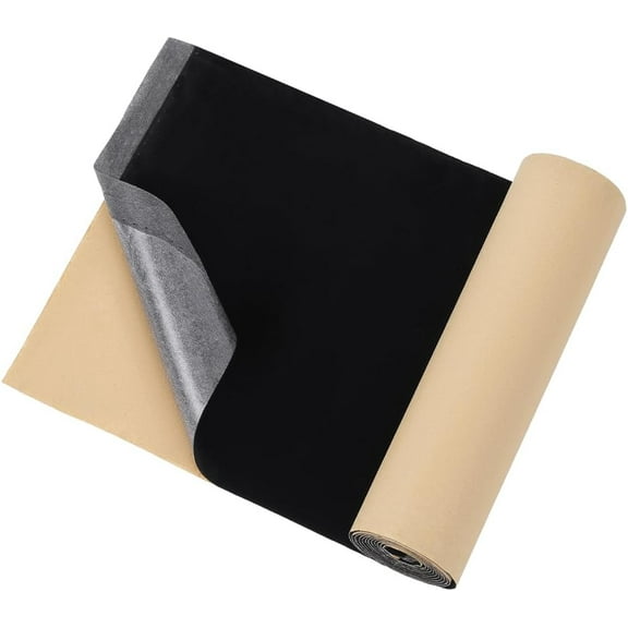 8x60.6 Inch Black Velvet Self Adhesive Material Soft Repair Patch Flock Backing Paper Liner Felt Sticky Solid Color Wallpaper Fabric for Jewelry Display Box Drawer Liners Craft Furniture DIY