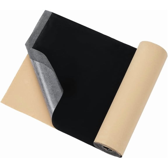 8x60.6 Inch Black Velvet Self Adhesive Material Soft Repair Patch Flock Backing Paper Liner Felt Sticky Solid Color Wallpaper Fabric