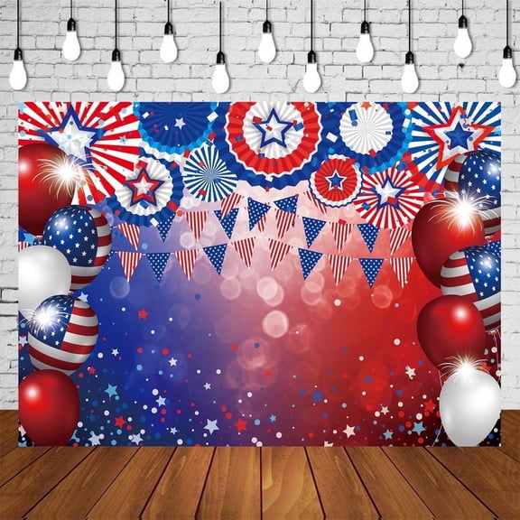 8x6FT American Soldier Backdrop USA Flag Outdoor Banner Happy 4th of July Backdrop Veterans Day Background American Memorial Day Patriotic Backdrop for Holiday Indoor Outdoor Party Decor Supplies