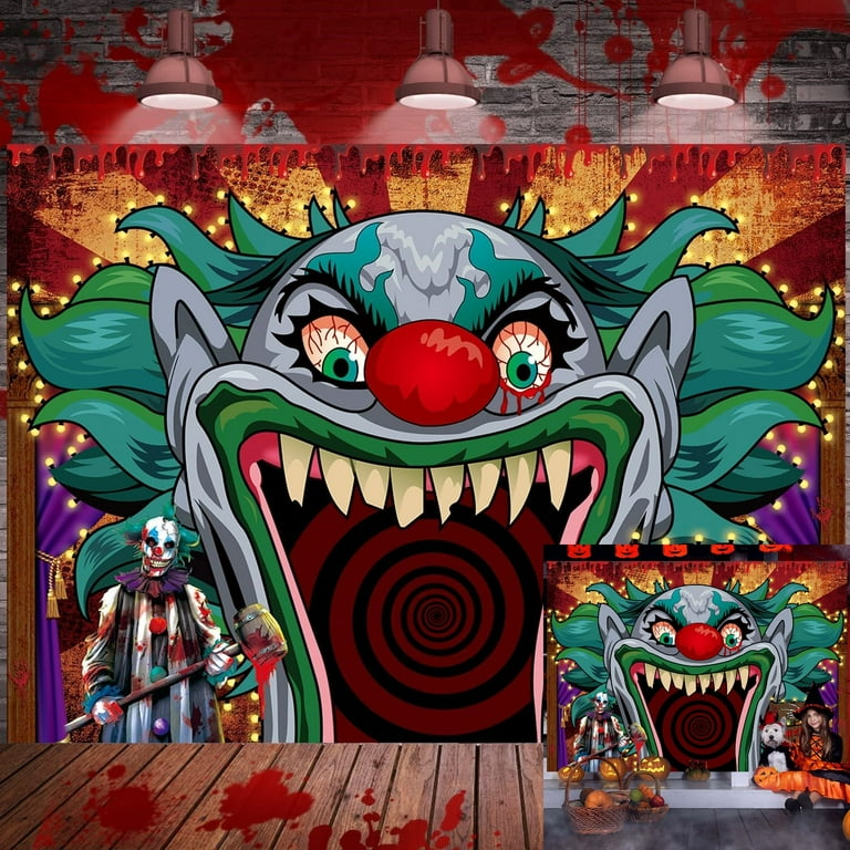 8x6FT Halloween Backdrop Misty Forest Halloween Party Background 